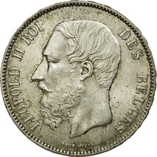 Coin, Belgium, Leopold II, 5 Francs, 5 Frank, 1871, AU(55-58), Silver, KM:24