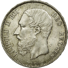 Münze, Belgien, Leopold II, 5 Francs, 5 Frank, 1871, VZ, Silber, KM:24