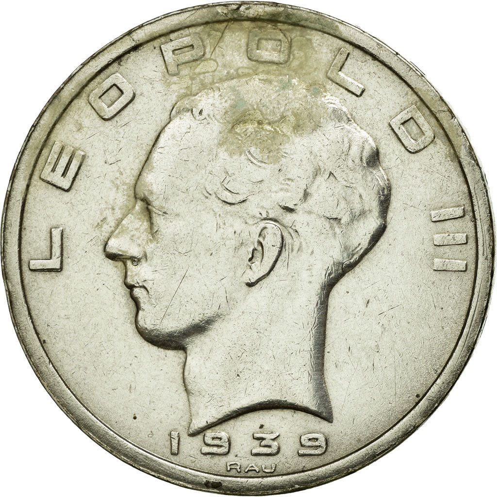 Coin, Belgium, 50 Francs, 50 Frank, 1939, EF(40-45), Silver, KM:122.1