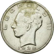 Moneda, Bélgica, 50 Francs, 50 Frank, 1939, MBC, Plata, KM:122.1