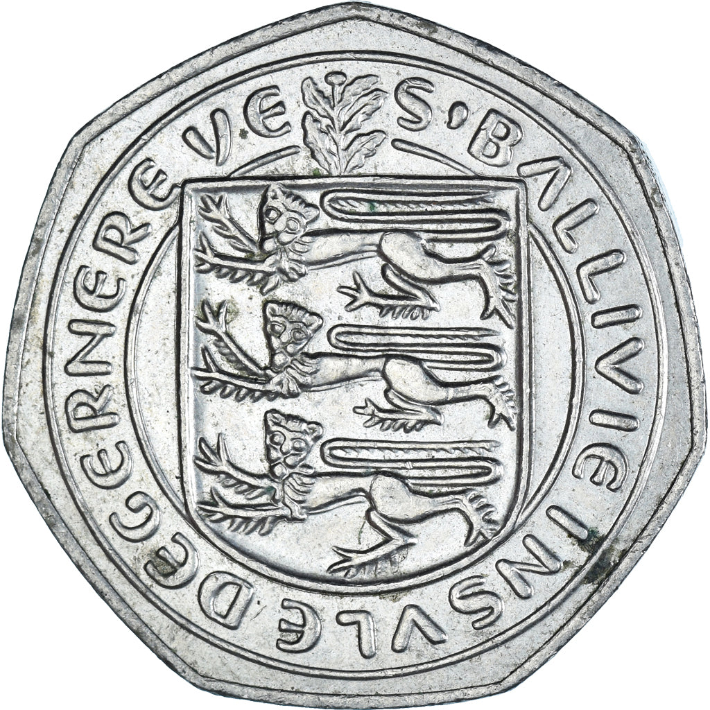 Moneda, Guernsey, 50 Pence, 1984