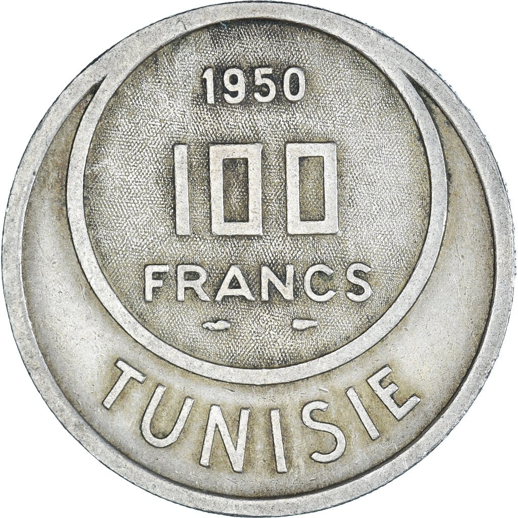 Coin, Tunisia, 100 Francs, 1950