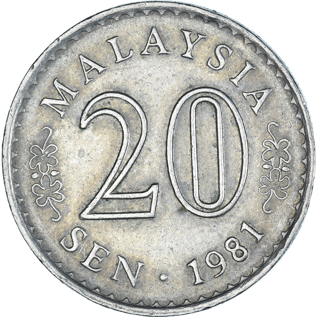 Münze, Malaysia, 20 Sen, 1981