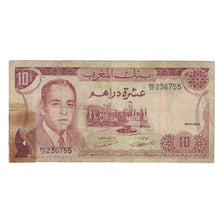Biljet, Marokko, 10 Dirhams, KM:57a, TB