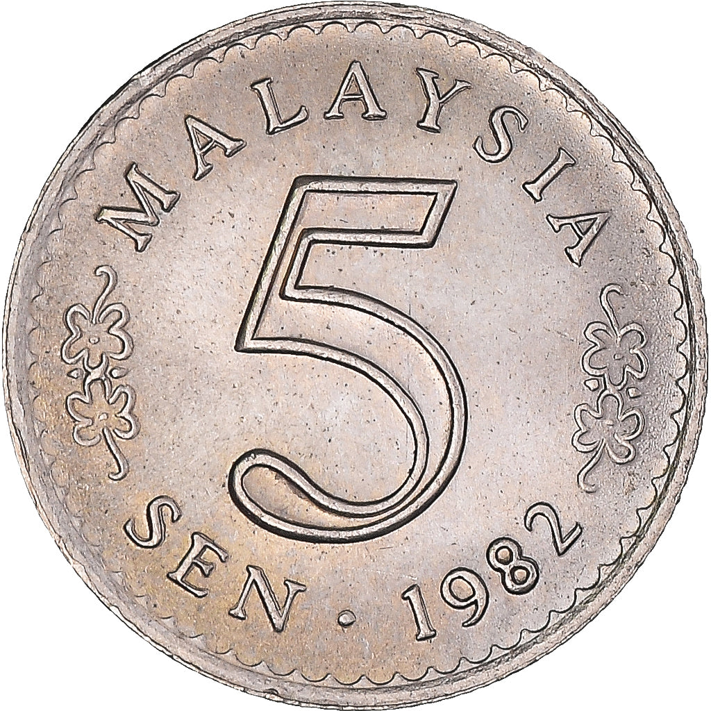 Moneta, Malesia, 5 Sen, 1982