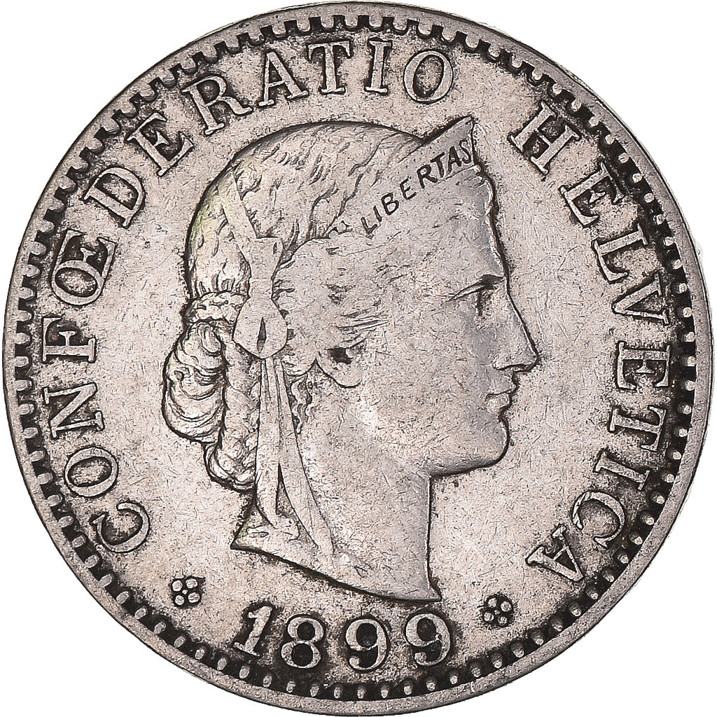 Coin, Switzerland, 20 Rappen, 1899