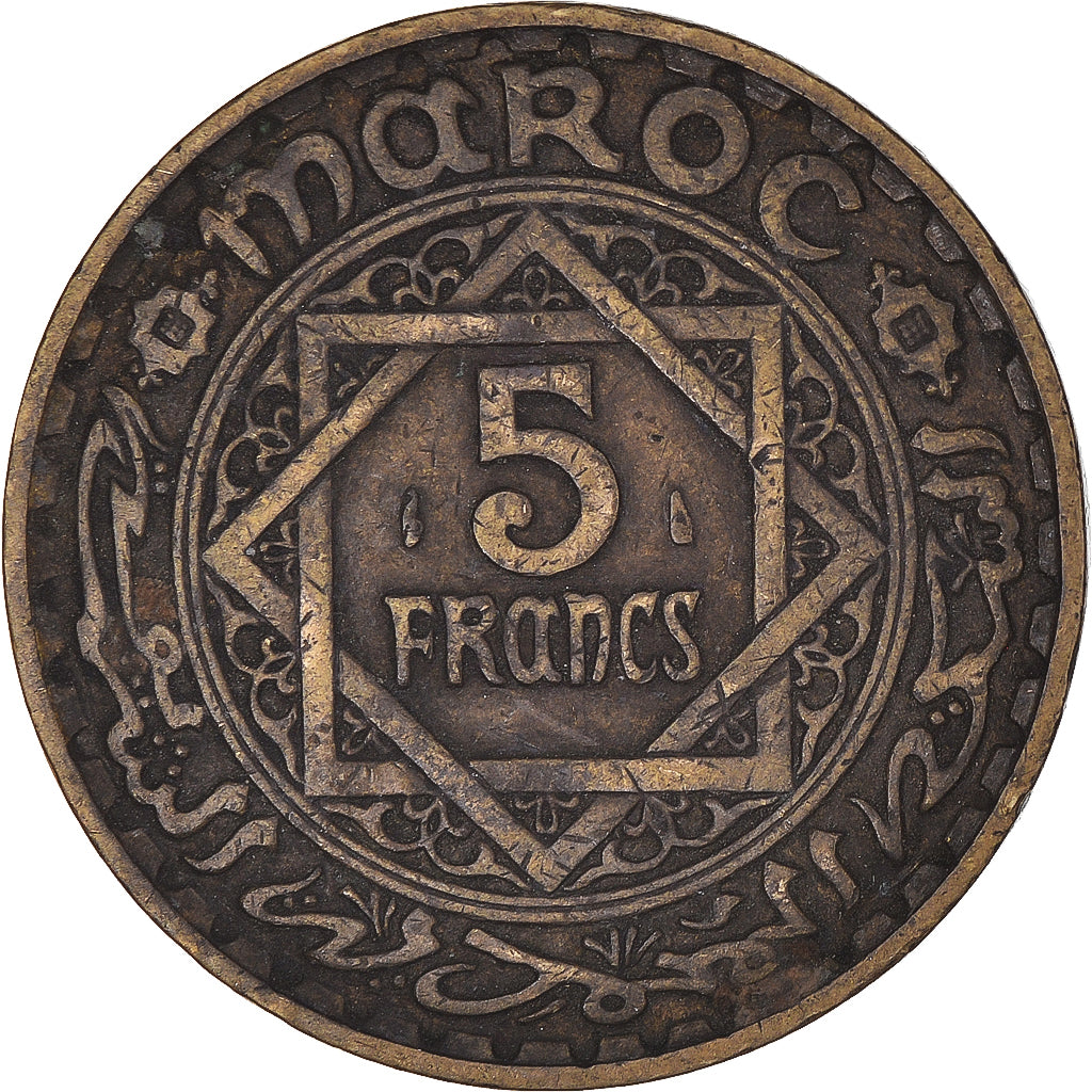 Moneta, Marocco, 5 Francs, 1365