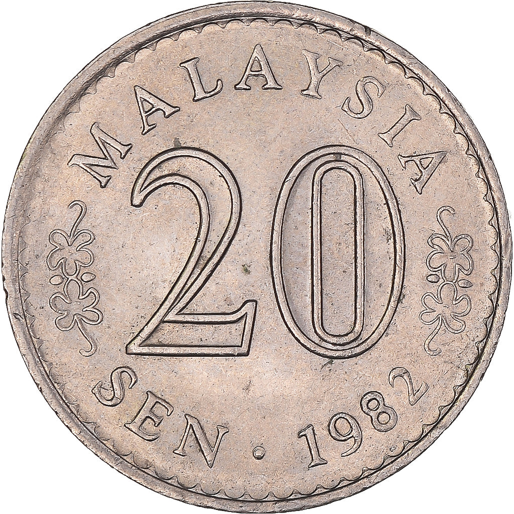 Monnaie, Malaysie, 20 Sen, 1982