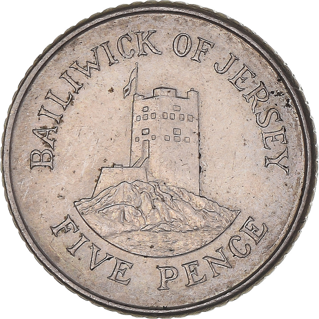 Monnaie, Jersey, 5 Pence, 1991