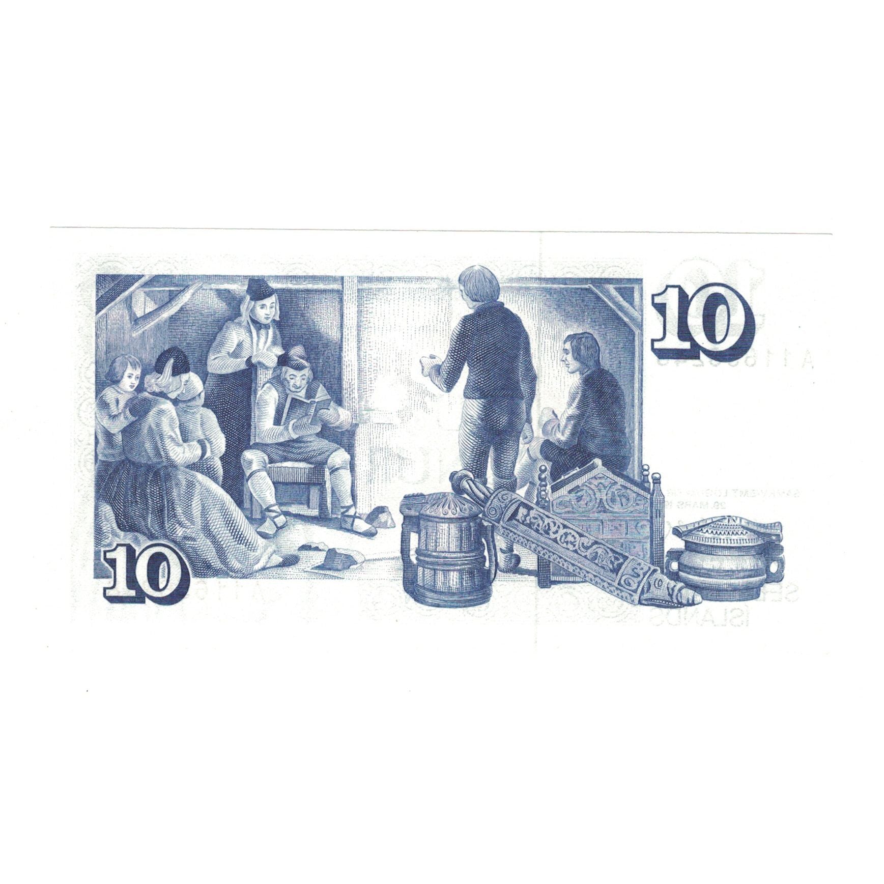 Banknote, Iceland, 10 Kronur, 1961, 1961-03-29, KM:48a, UNC(65-70)