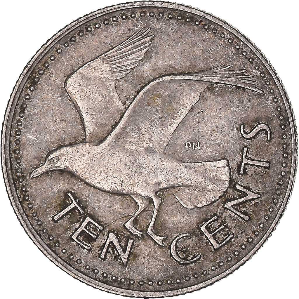 Moeda, Barbados, 10 Cents, 1980