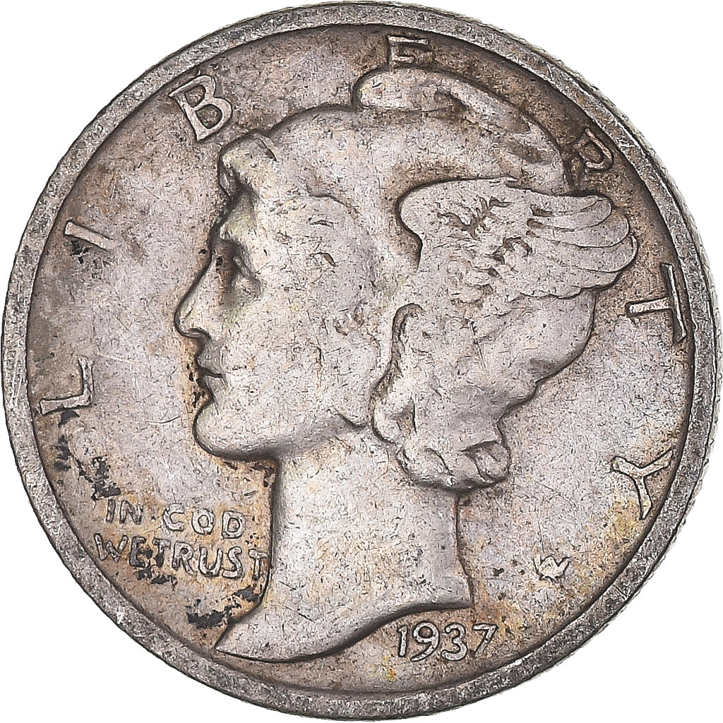 Moneda, Estados Unidos, Dime, 1937