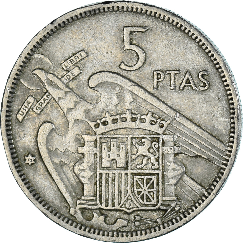 Monnaie, Espagne, 5 Pesetas, 1973