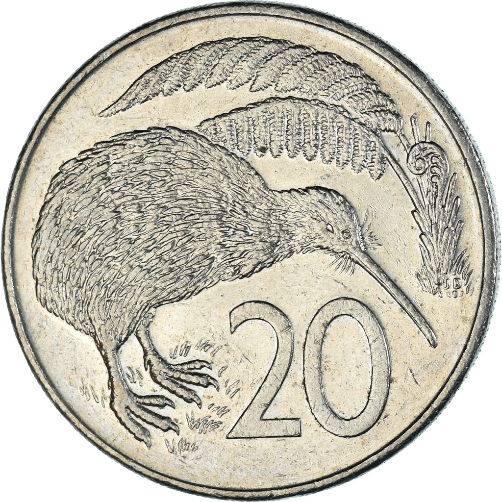 Moeda, Nova Zelândia, 20 Cents, 1982