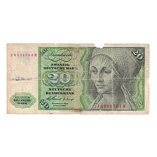Banknote, GERMANY - FEDERAL REPUBLIC, 20 Deutsche Mark, 1960, 1960-01-02