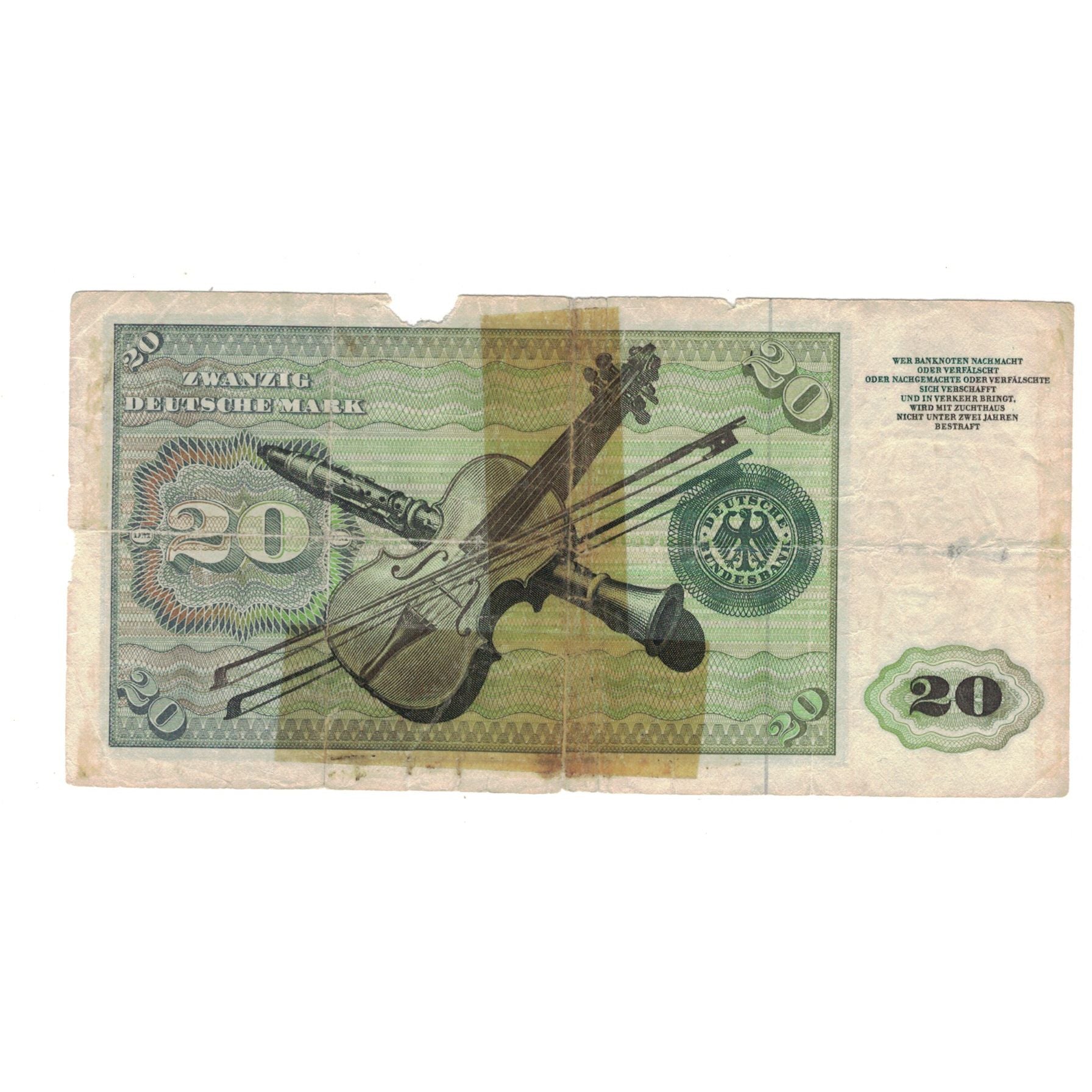 Banknote, GERMANY - FEDERAL REPUBLIC, 20 Deutsche Mark, 1960, 1960-01-02