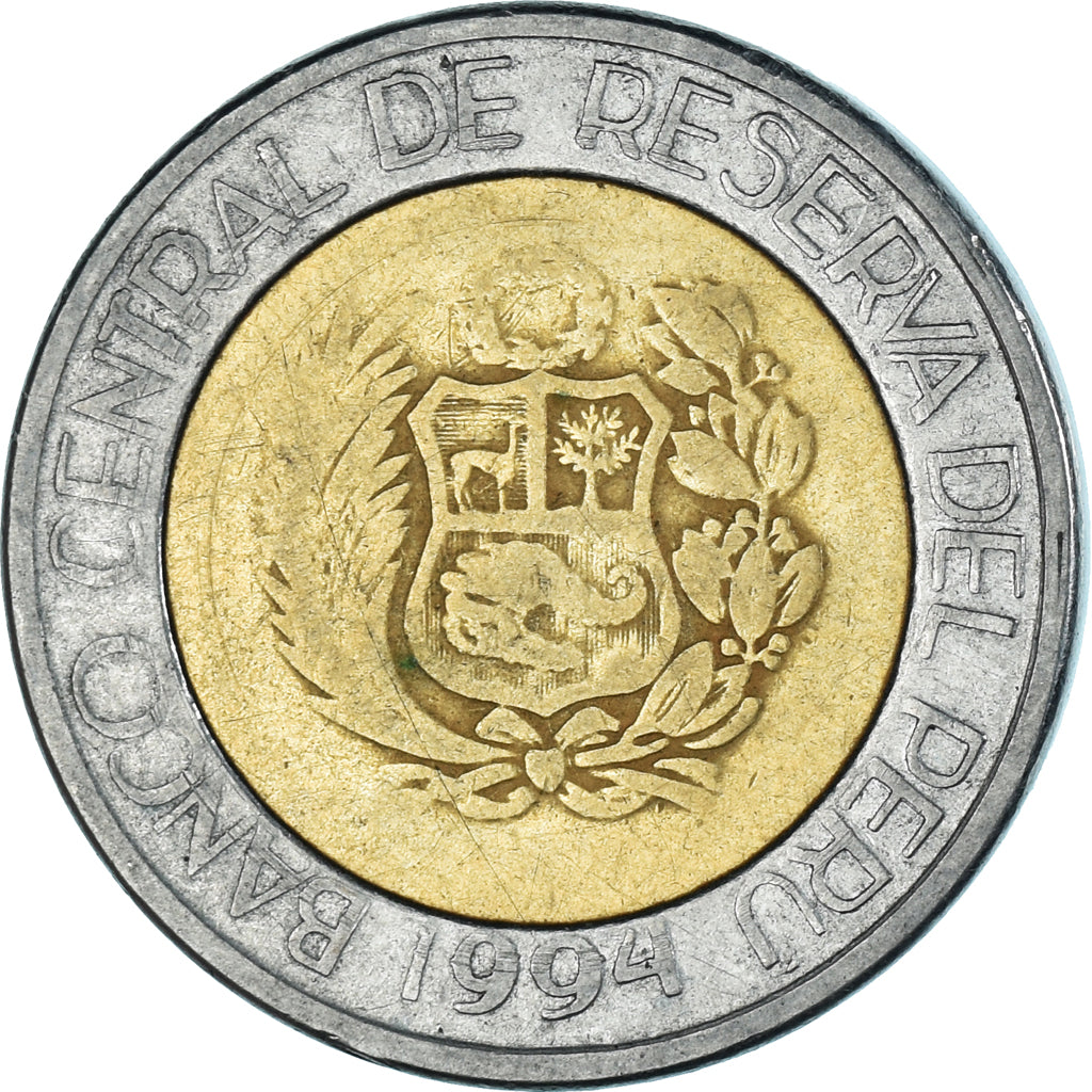 Moeda, Peru, 2 Nuevos Soles, 1994