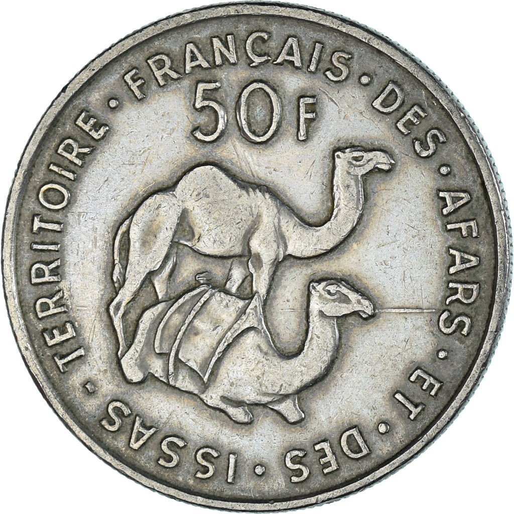 Moeda, TERRITÓRIO FRANCÊS DOS AFARS E ISSAS, 50 Francs, 1975