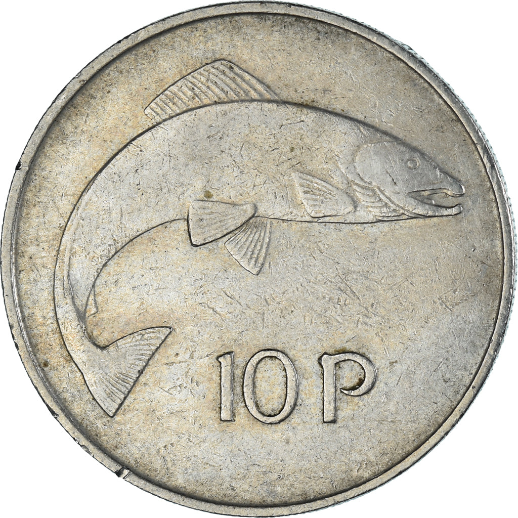 Moneda, Irlanda, 10 Pence, 1973
