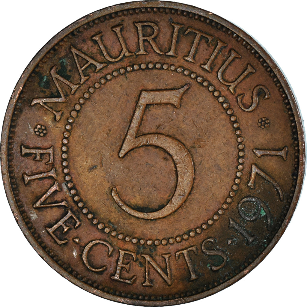 Moneta, Mauritius, 5 Cents, 1971
