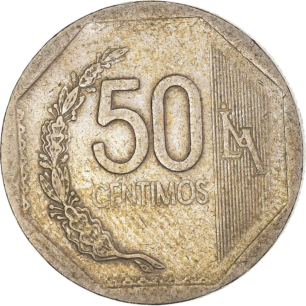 Münze, Peru, 50 Centimos, 2008