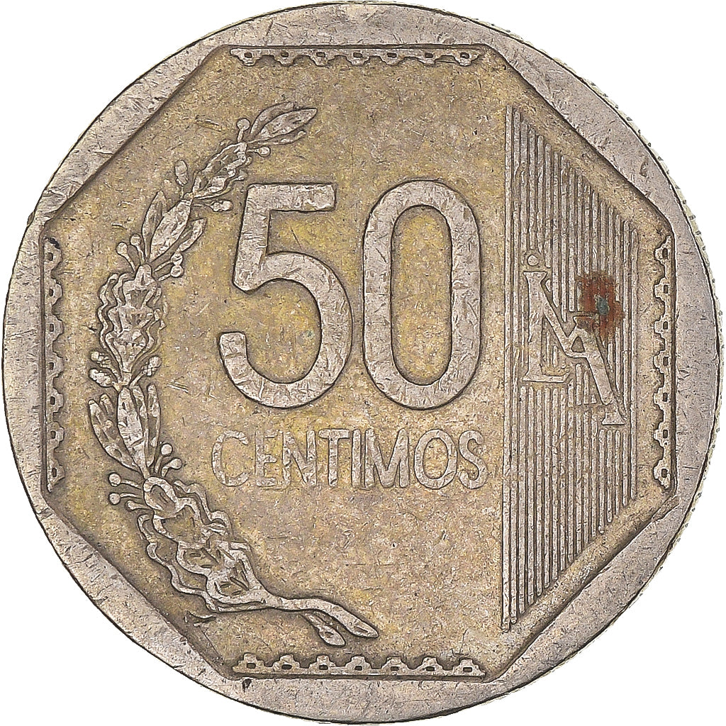 Münze, Peru, 50 Centimos, 2008