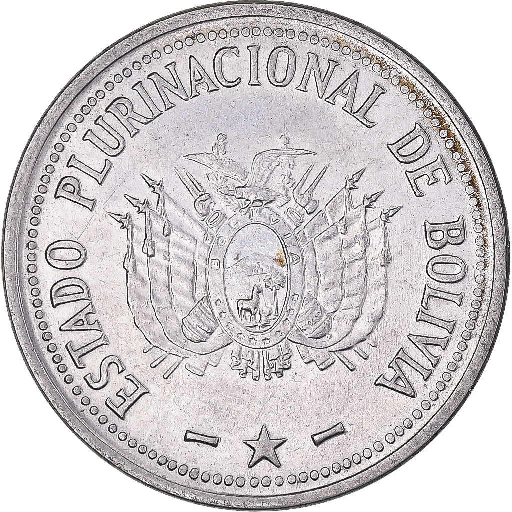 Moneda, Bolivia, 50 Centavos, 2010