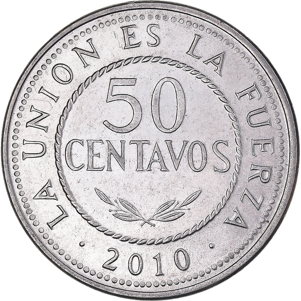 Moneda, Bolivia, 50 Centavos, 2010