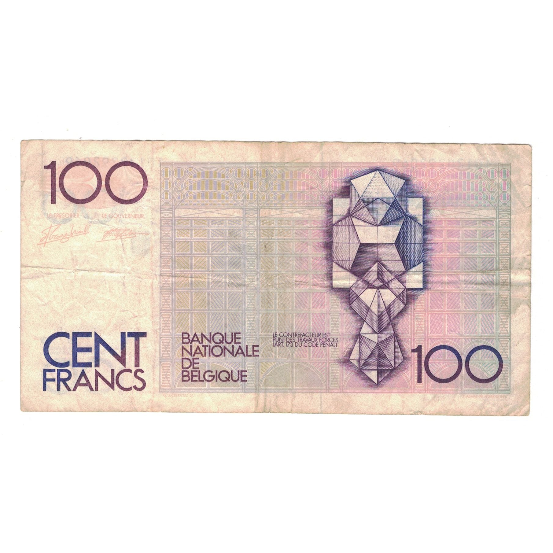 Biljet, België, 100 Francs, KM:142a, TB