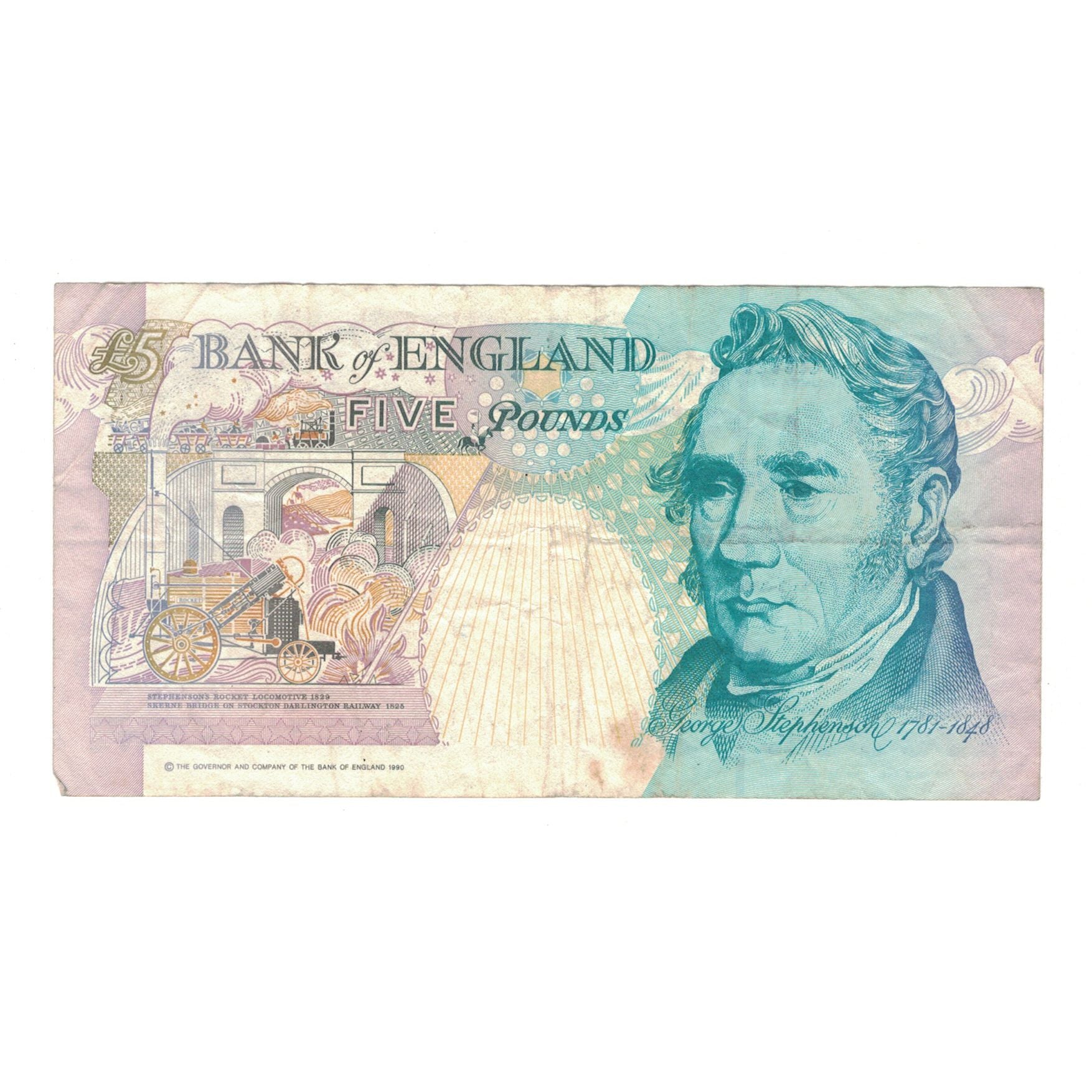 Banknote, Great Britain, 5 Pounds, KM:382b, VF(30-35)
