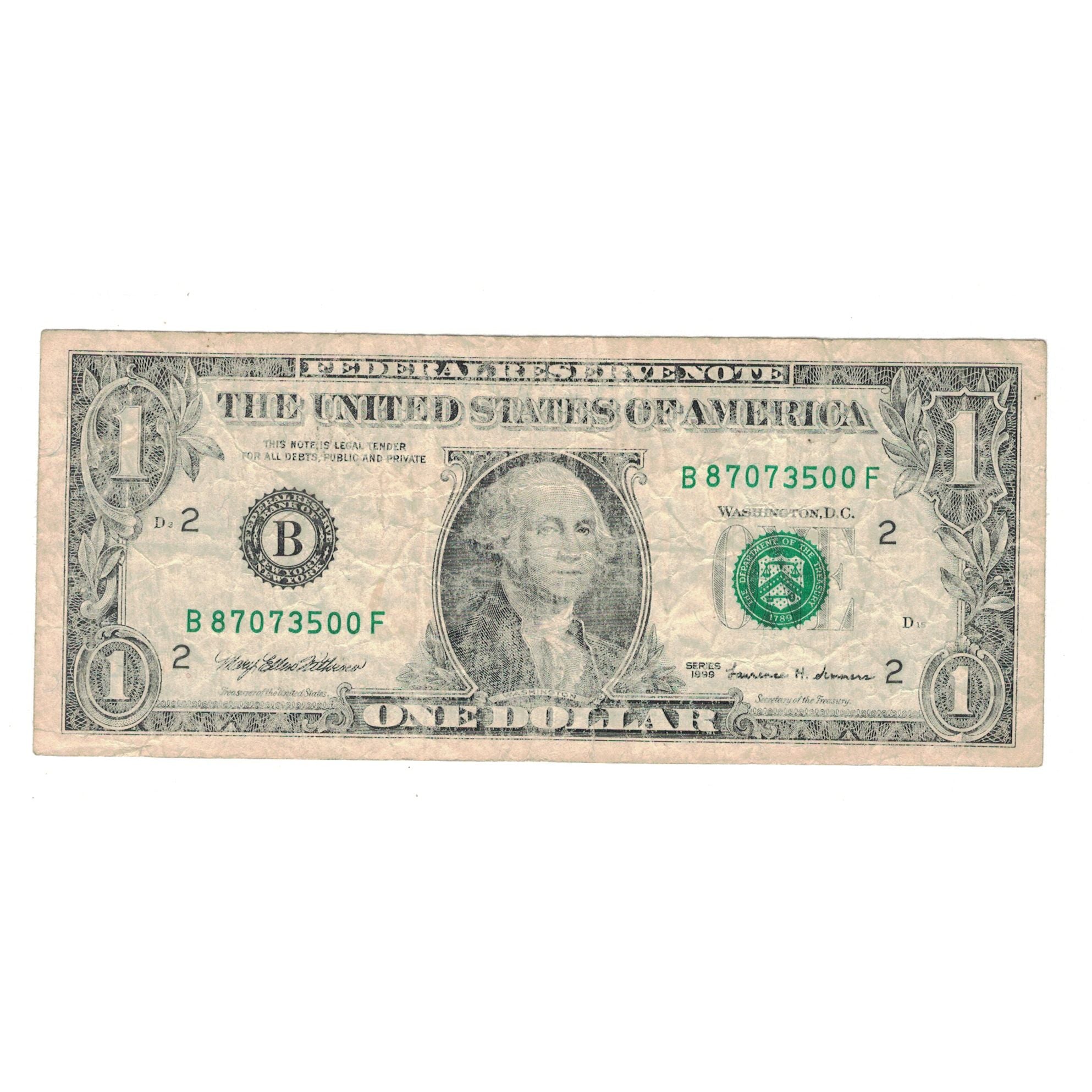 Billet, États-Unis, 1 Dollar, 1999, B