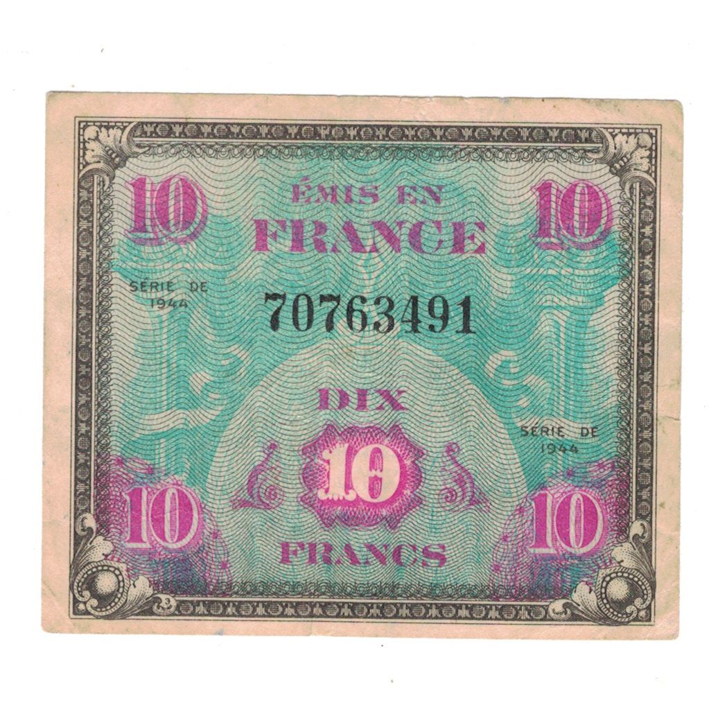 France, 10 Francs, 1944, VF(20-25), Fayette:VF18.01