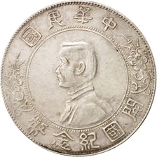 Monnaie, République de Chine, Dollar, Yuan, 1927, TTB, Argent, KM:318a.1