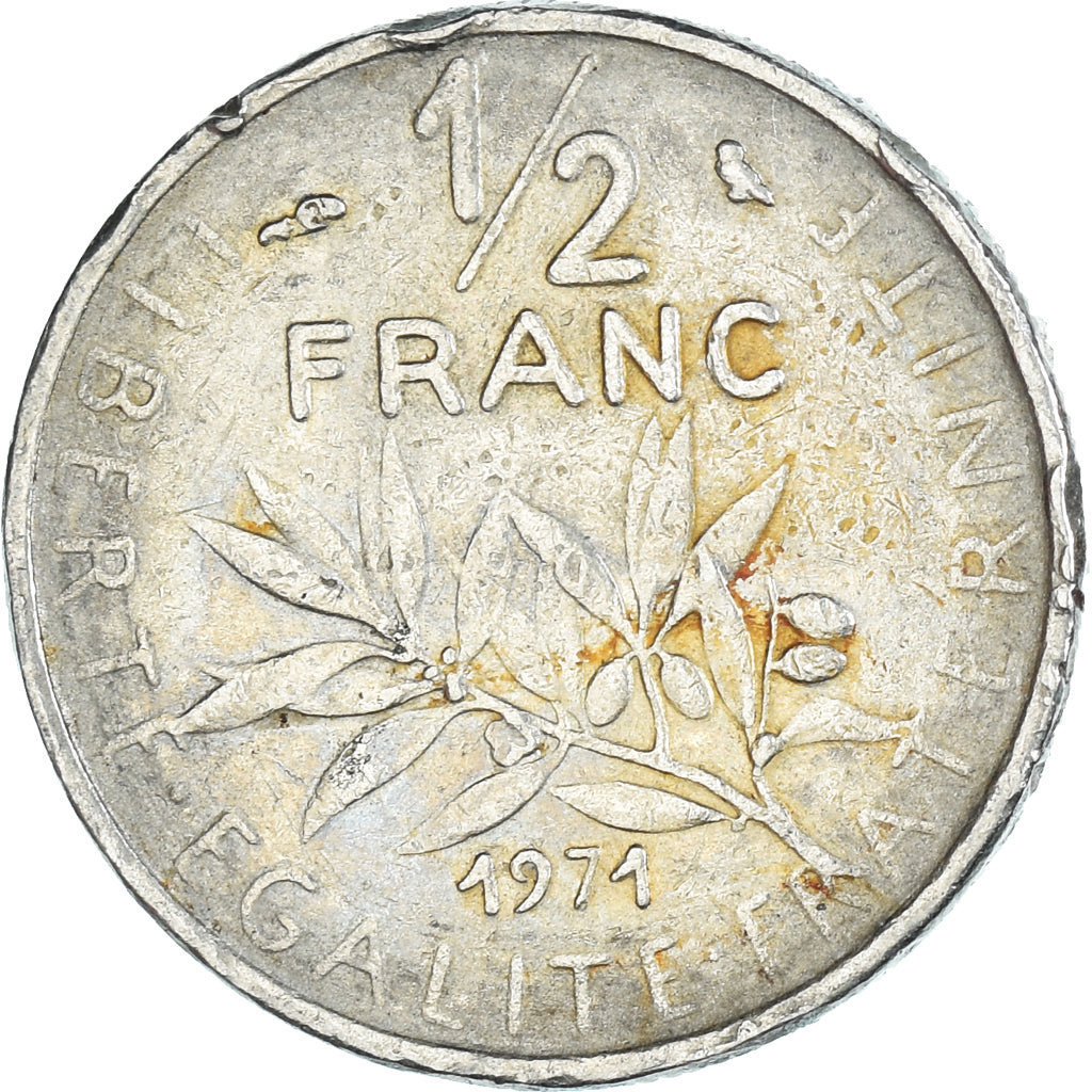 Moneta, Francia, 1/2 Franc, 1971