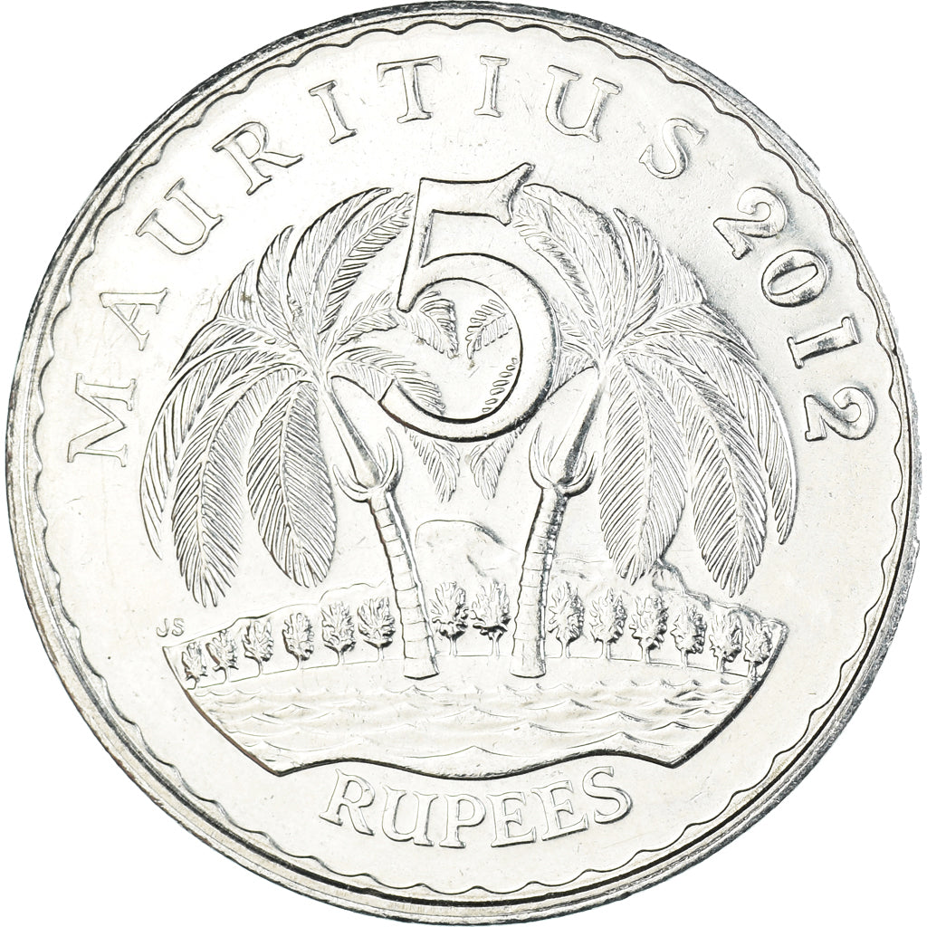 Moneta, Mauritius, 5 Rupees, 2012