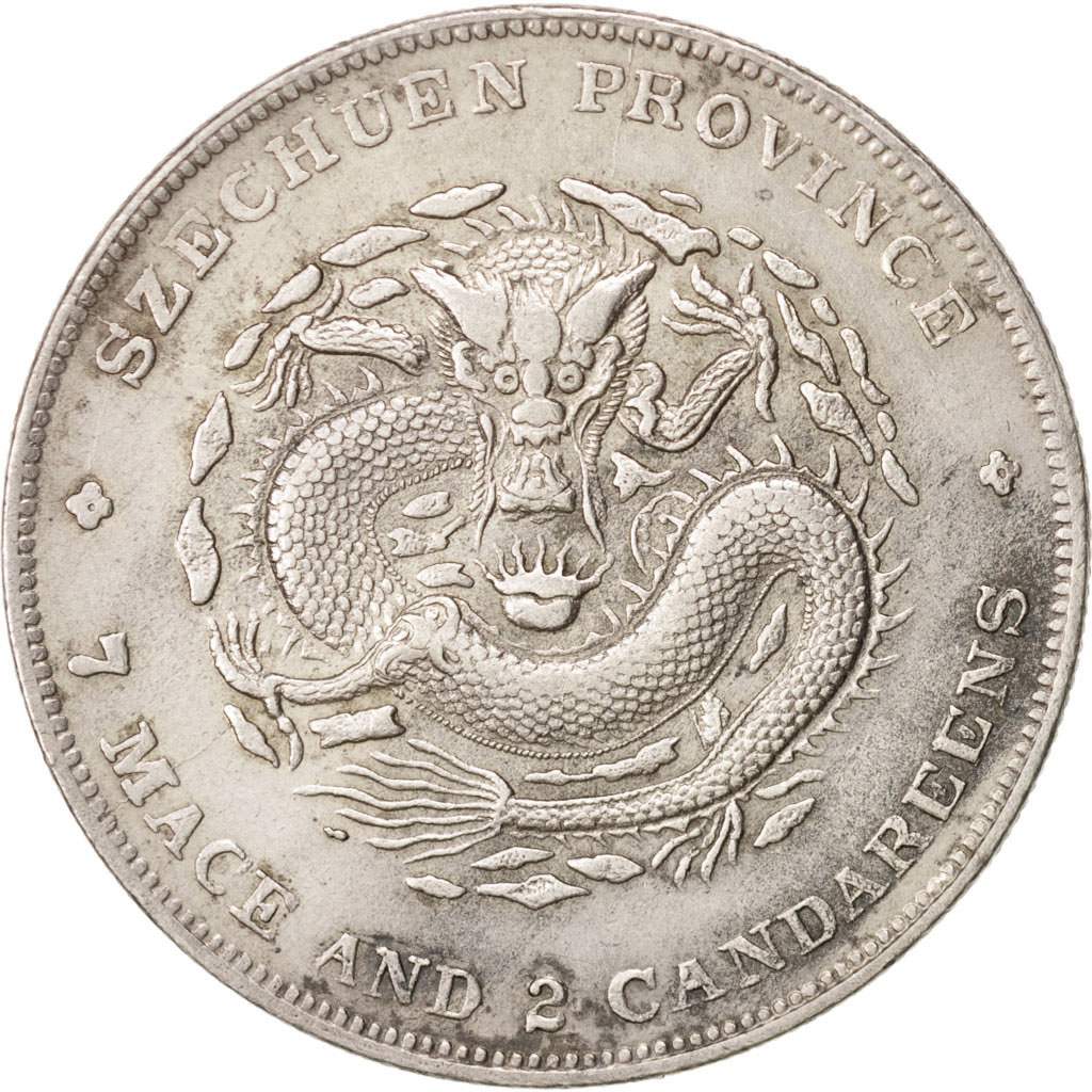 China, Dollar, 1901, KM:238, AU(55-58), Silver