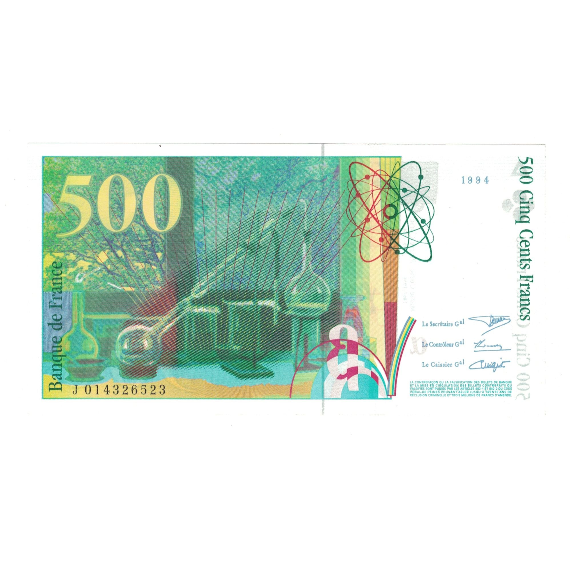 Frankrijk, 500 Francs, Pierre et Marie Curie, 1994, J014326523, TTB+