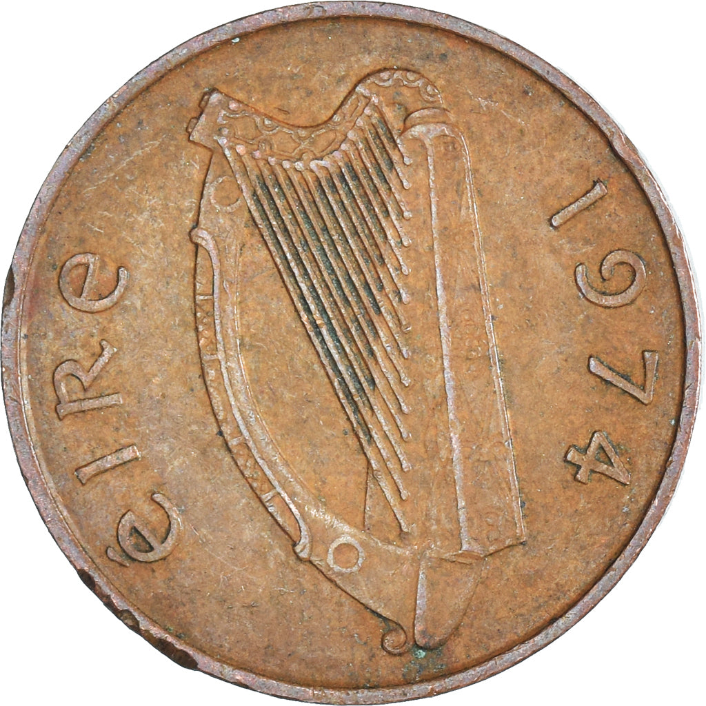 Münze, Ireland, Penny, 1974