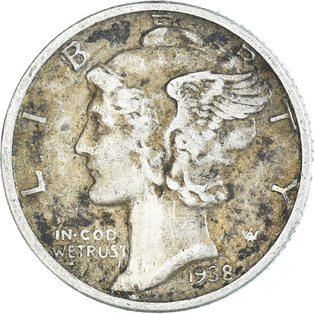 Moeda, Estados Unidos da América, Dime, 1938
