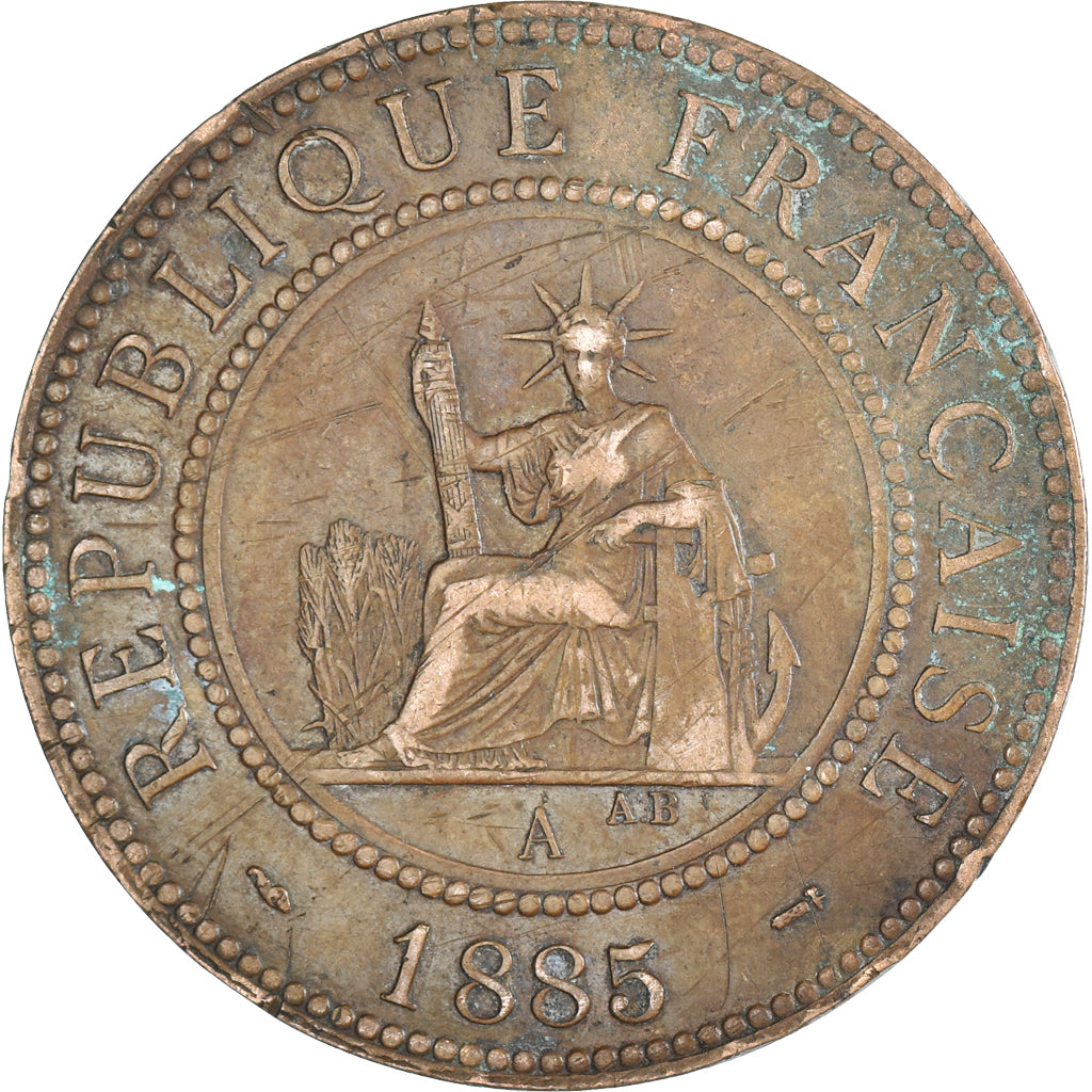 Munten, Frans Indochina, Cent, 1885
