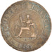 Munten, Frans Indochina, Cent, 1885