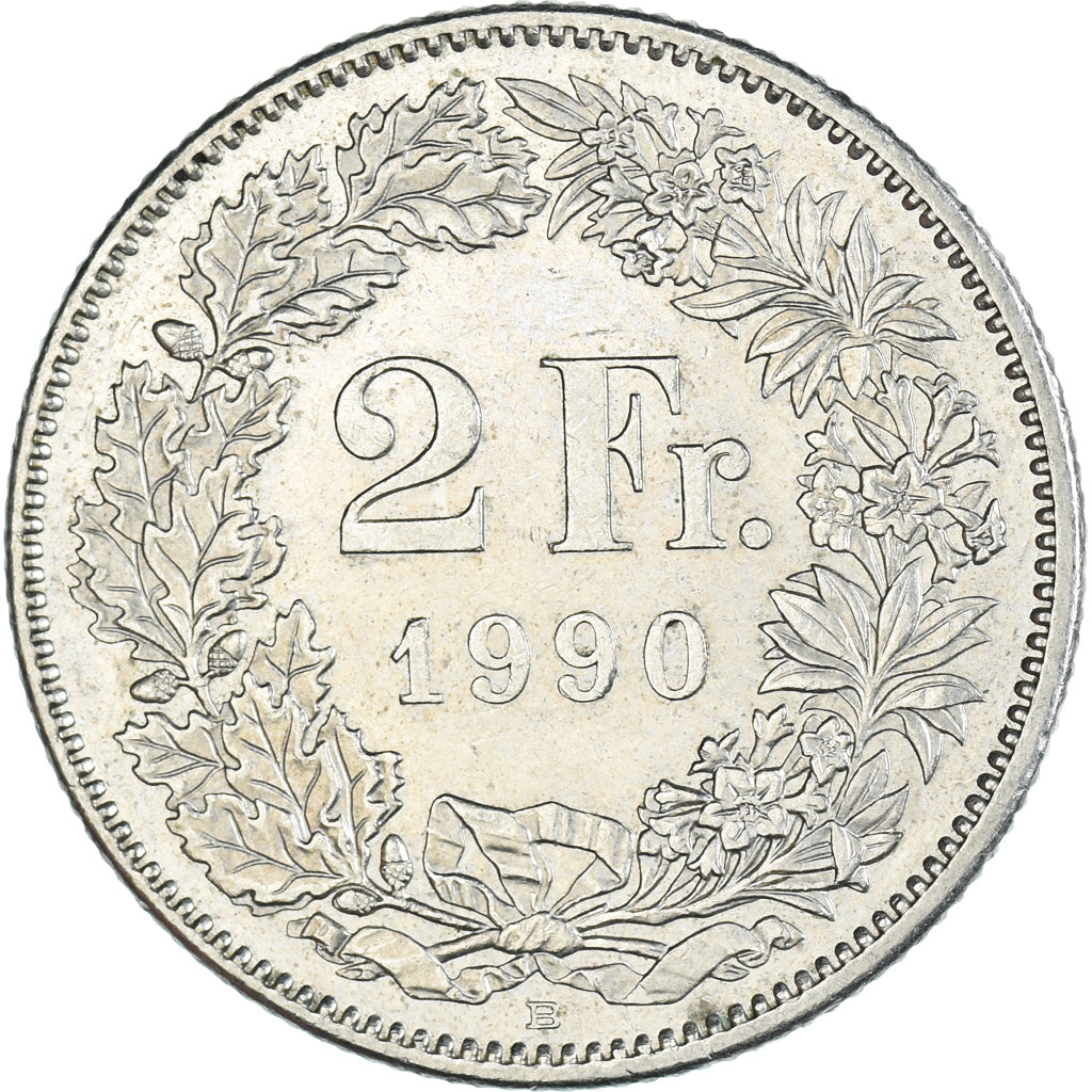 Moneta, Svizzera, 2 Francs, 1990