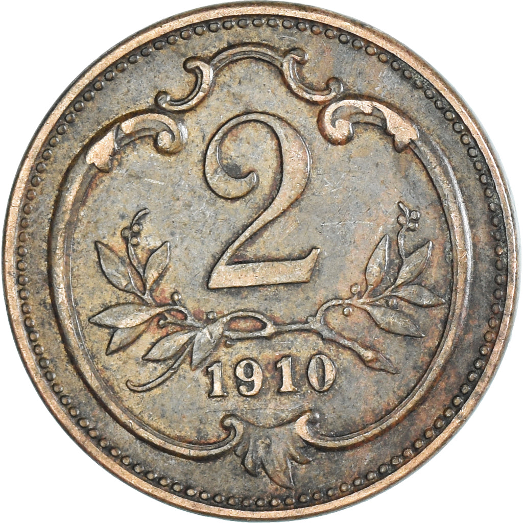 Coin, Austria, 2 Heller, 1910