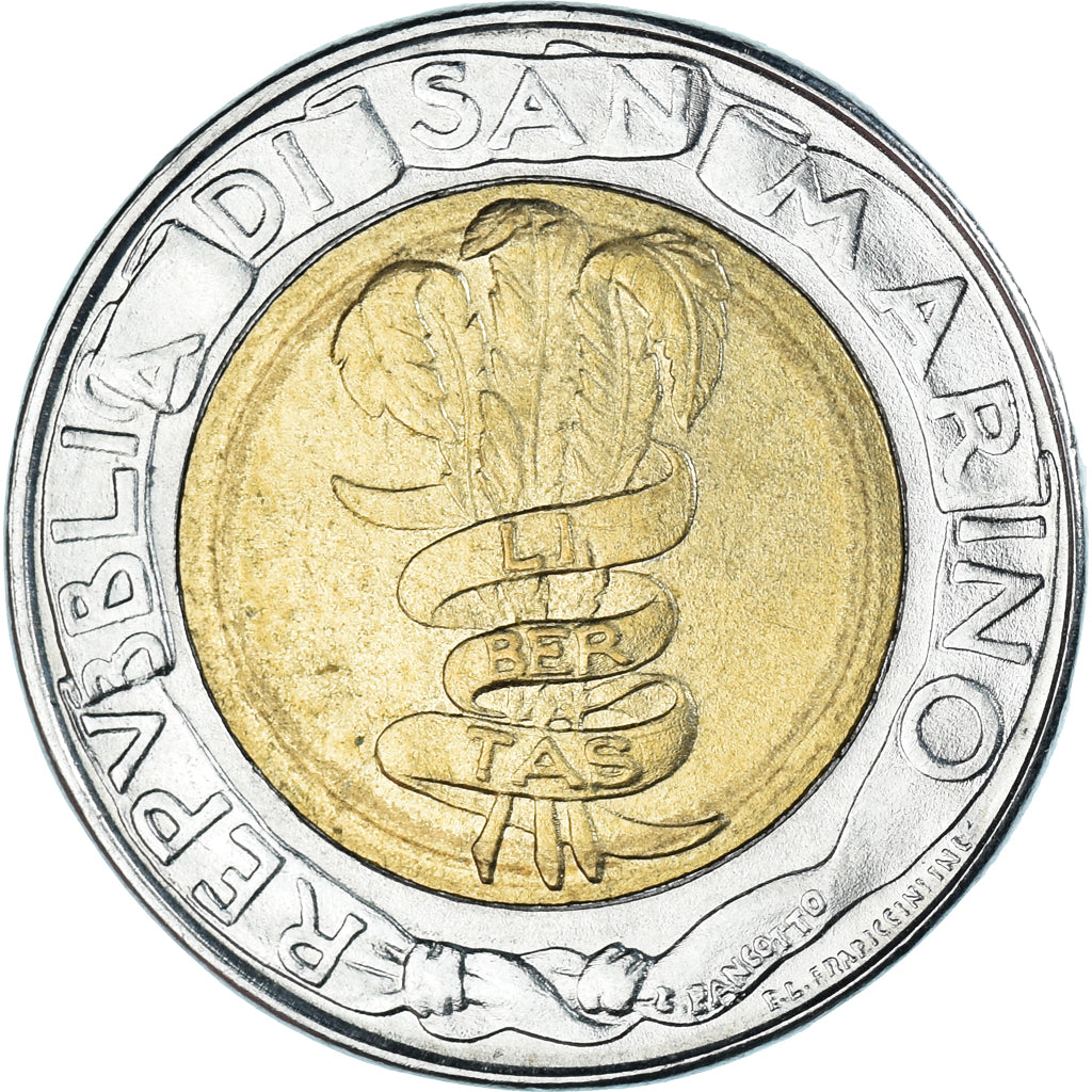 Moeda, San Marino, 500 Lire, 1995
