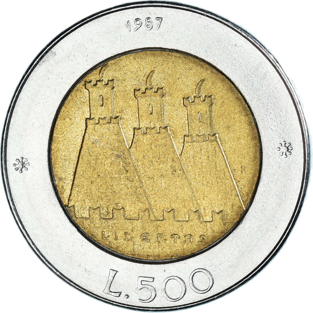 Münze, San Marino, 500 Lire, 1987