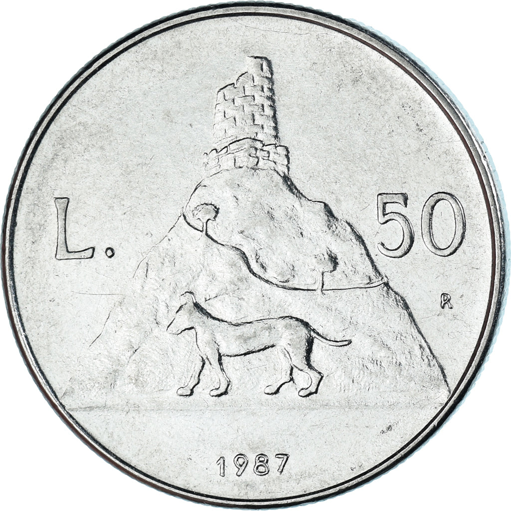 Münze, San Marino, 50 Lire, 1987