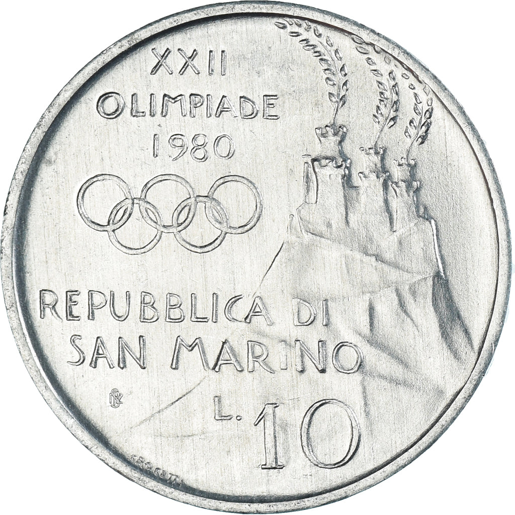 Moneta, San Marino, 10 Lire, 1980