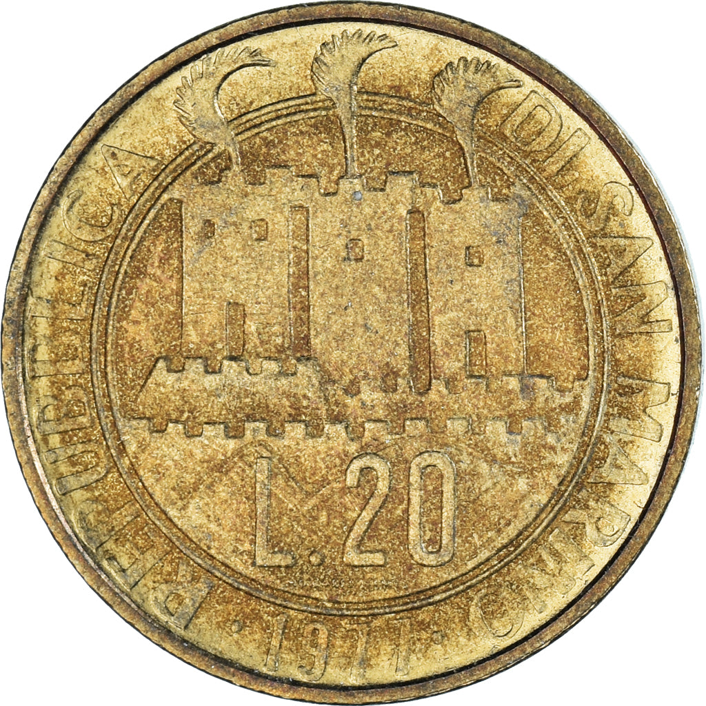 Moneda, San Marino, 20 Lire, 1977
