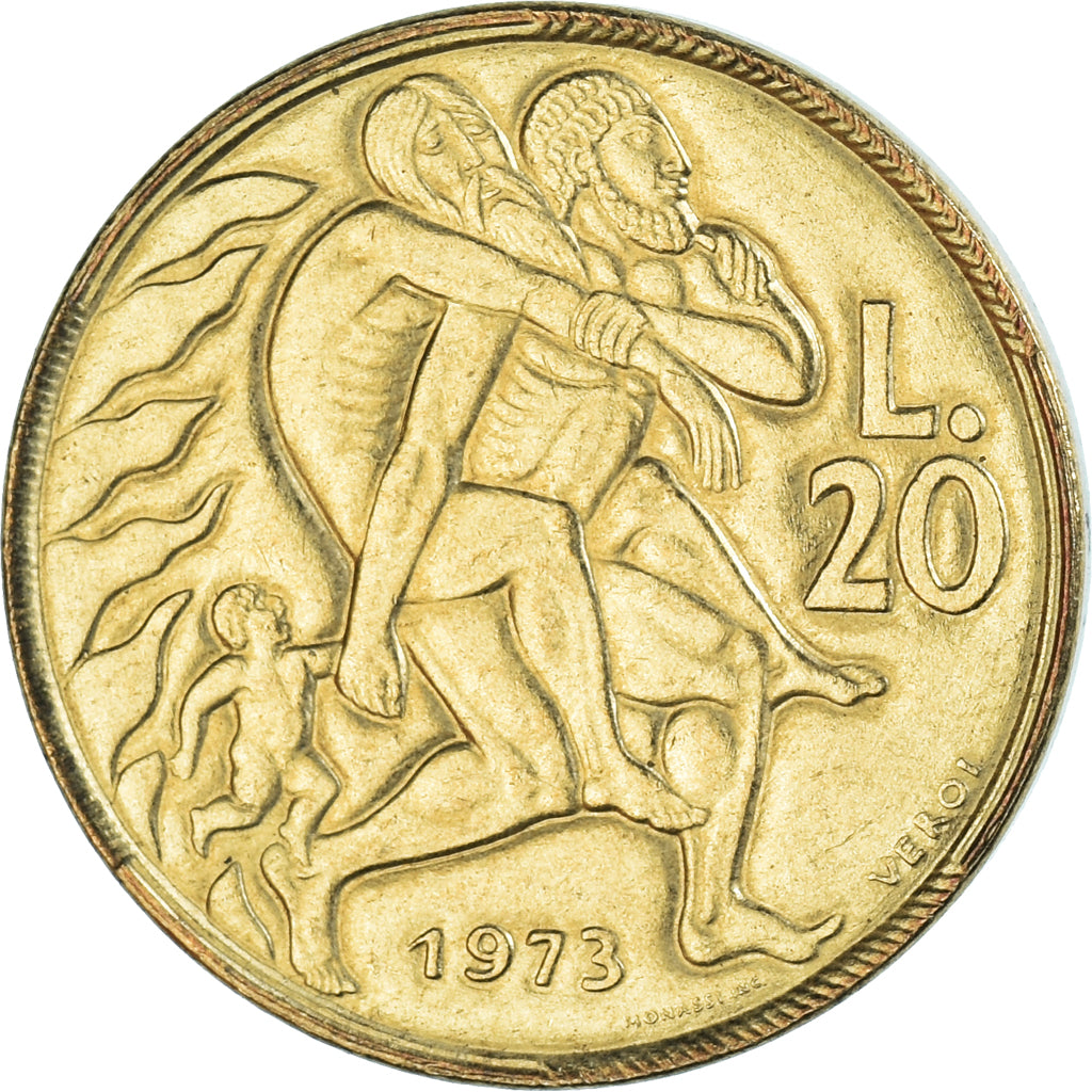 Moneta, San Marino, 20 Lire, 1973