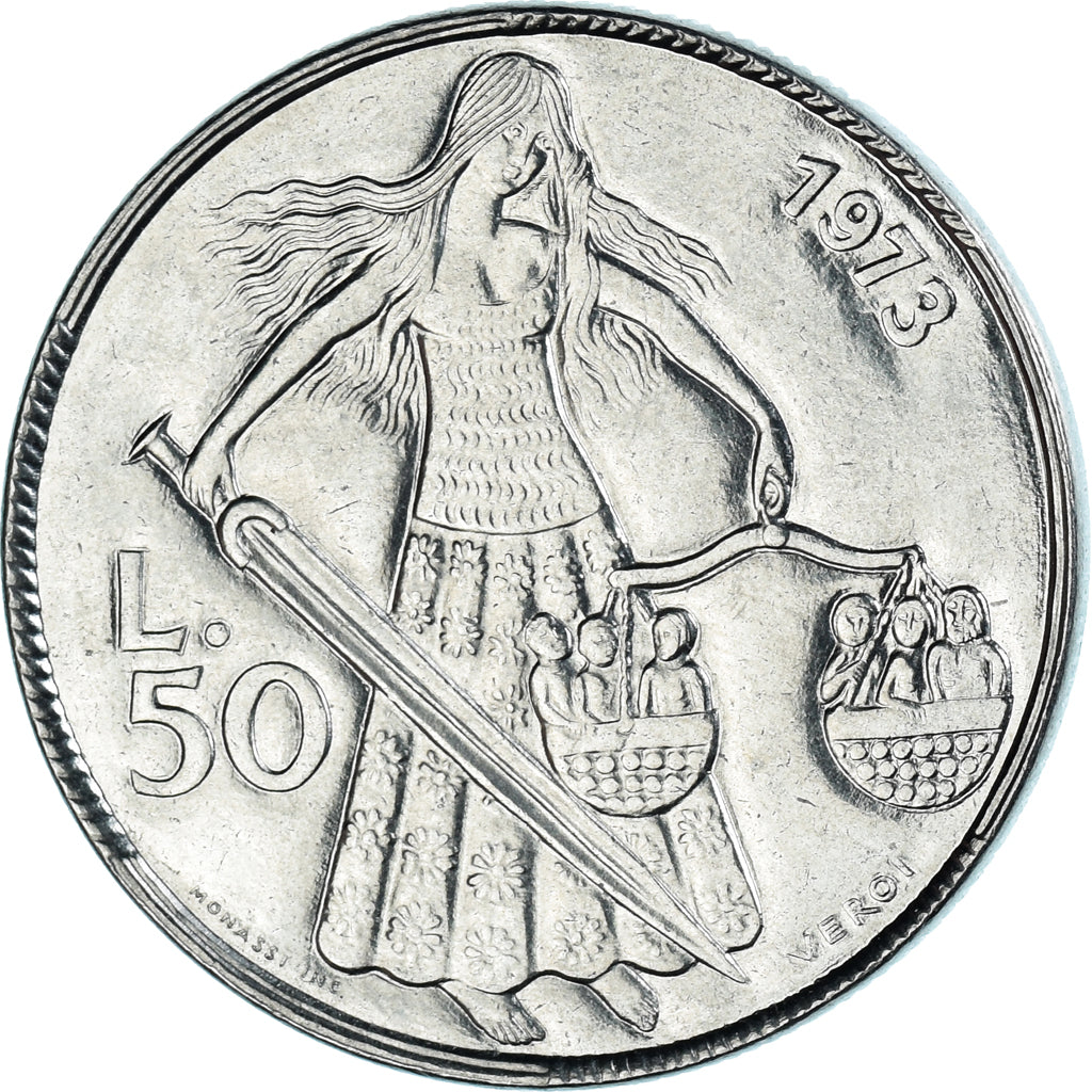 Moneta, San Marino, 50 Lire, 1973